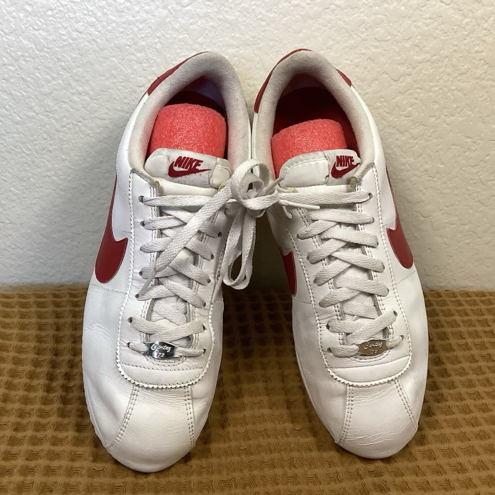 Nike Cortez Basic Leather OG Mens Sz 10 Forrest Gump White Red Blue 882254-164 - Picture 6 of 10